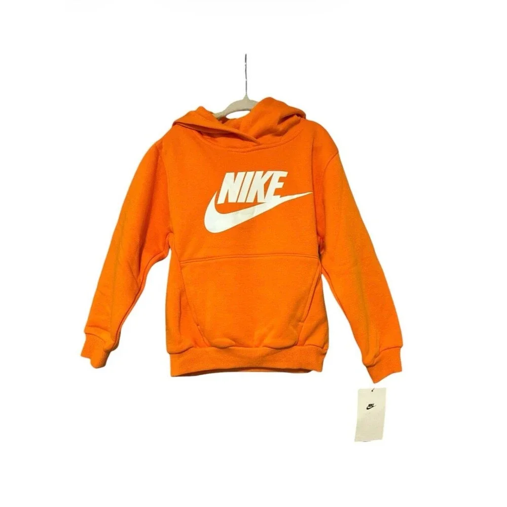 Club Fleece Sportswear Pullover Hoodie orange, size 4 new